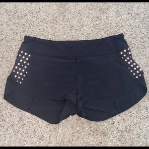 Black lululemon speed up shorts